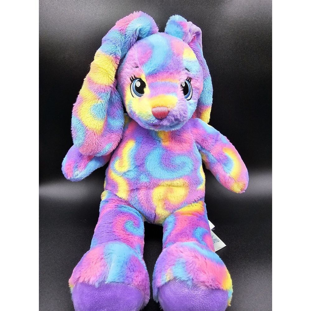 Build A Bear 2016 Tye Dye Bunny‎ Plush Easter Birthday Holiday Floppy Ears